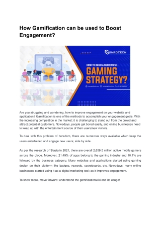 How Gamification can be used to Boost Engagement