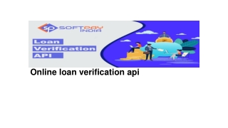 online loan verification api