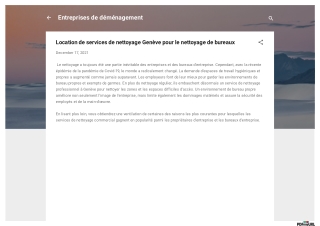 Location de services de nettoyage Genève pour le nettoyage de bureaux