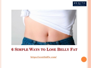 6 Simple Ways to Lose Belly Fat