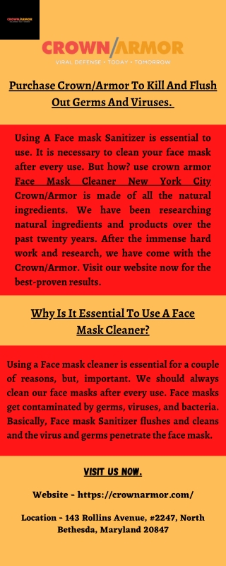 Purchase Crown Armor To Kill Viruses.