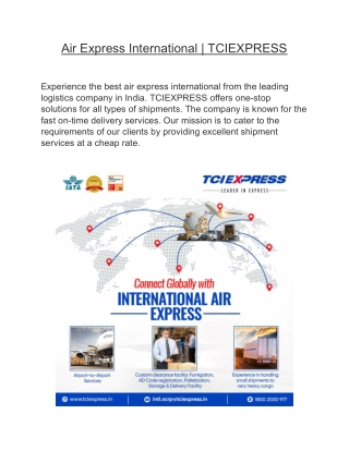 Air Express International | TCIEXPRESS