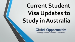 Current Student Visa Updates to Study in Australia