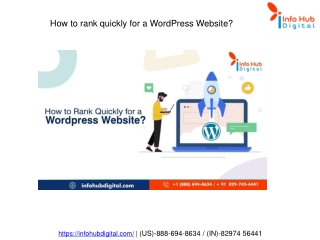 How to rank quickly for a WordPress Website