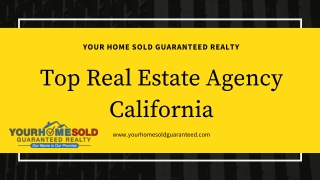 Top Real Estate Agency California | Your Home Sold Guaranteed Realty