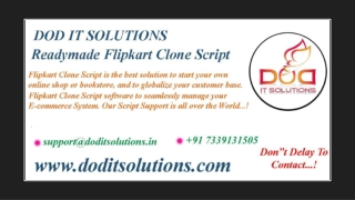 Readymade Best Flipkart Clone Script - DOD IT SOLUTIONS