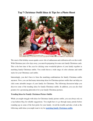 Top 7 Christmas Outfit Ideas & Tips for a Photo Shoot