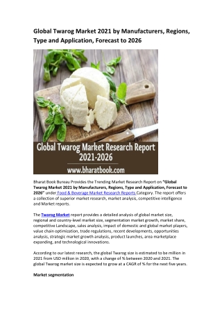 Global Twarog Market Research Report 2021-2026