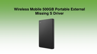 Wireless Mobile 500gb Portable External Missing S Driver