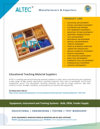 Educational Teaching Material Suppliers