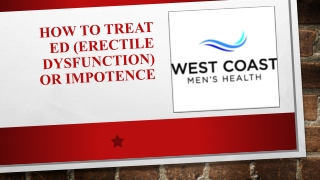 How do i treat Erectile Dysfunction