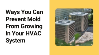 Ways You Can Prevent Mold From Growing In Your HVAC System