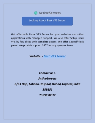 Looking About Best VPS Server
