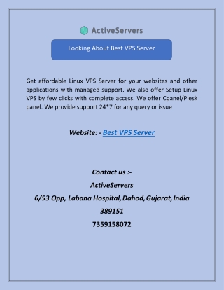 Looking About Best VPS Server