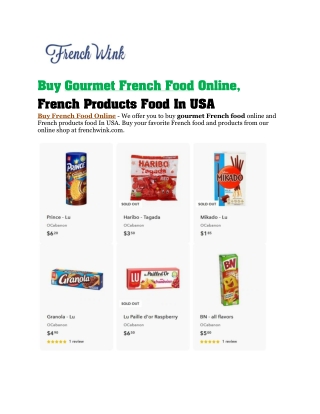 Gourmet French Food