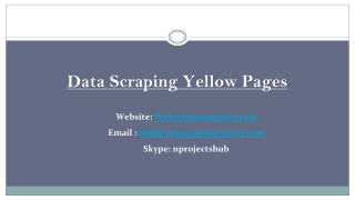 Data Scraping Yellow Pages