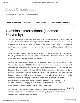 Symbiosis Distance Learning Courses _ SSODL Pune