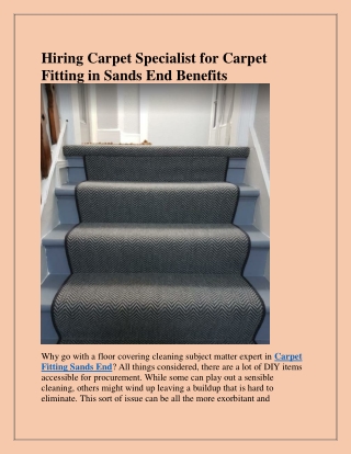 Best Carpet Supplying in Barron's Court