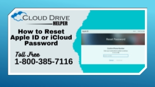 How to Reset iCloud password 1-800-385-7116