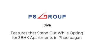 Jiva- Features that Stand Out While Opting for 3BHK Apartments in Phoolbagan