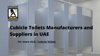 Cubicle Toilets Manufacturers and Suppliers in UAE