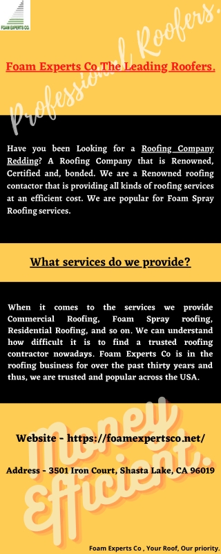 Foam Experts Co The Leading Roofers.