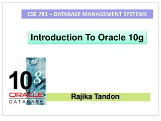 Introduction To Oracle 10g