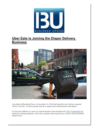 Uber Eats is Joining the Diaper Delivery Business