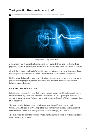 Tachycardia How serious is that?