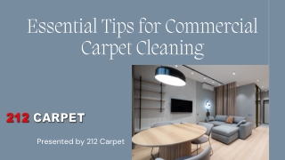 Essential Tips for Commercial Carpet Cleaning