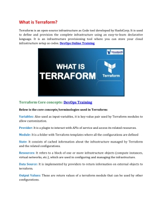 What is Terraform | Visualpath