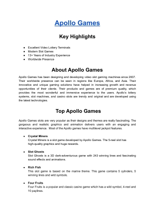 Apollo Games