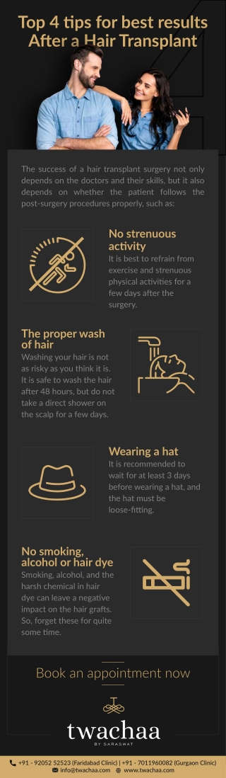 Top 4 Tips for Best Results after a Hair Transplant