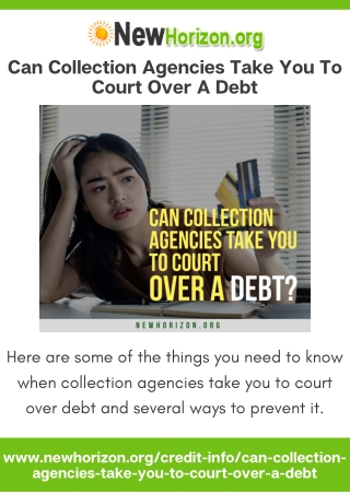 Can Collection Agencies Take You To Court Over A Debt