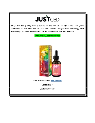 cbd tinctureJustcbdstore.uk