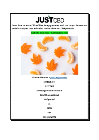 Just CBD Gummies  Justcbdstore.com