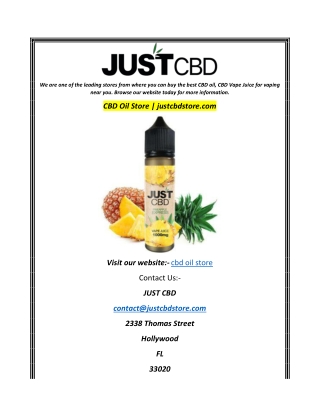 CBD Oil Store justcbdstore.com