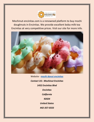 Mochi Donut Encinitas | Mochinut-encinitas.com