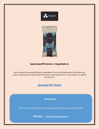 Upcoming Nft Games | Aspenlabs.io