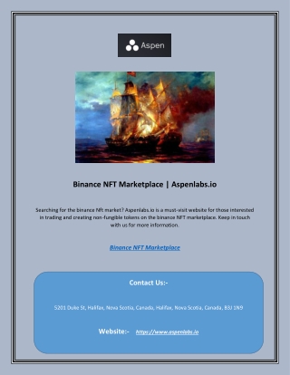 Binance NFT Marketplace | Aspenlabs.io