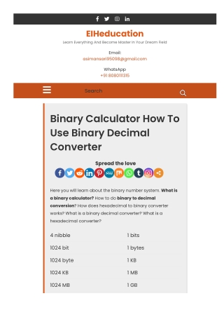 7 Binari Conversion