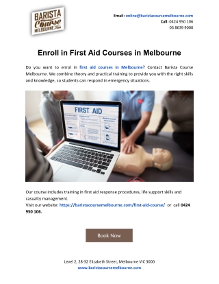 Enroll in First Aid Courses in Melbourne