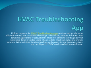 HVAC Troubleshooting App PPT