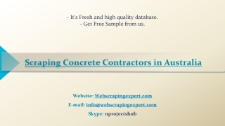 Scraping Concrete Contractors in Australia