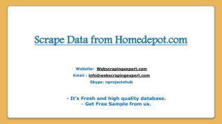 Scrape Data from Homedepot.com