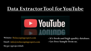 Data Extractor Tool for YouTube