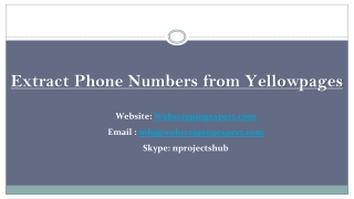 Extract Phone Numbers from Yellowpages