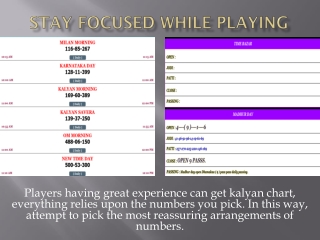 Choose the right and trusted platform to play kalyan chart game