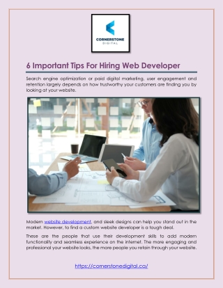 6 Important Tips For Hiring Web Developer