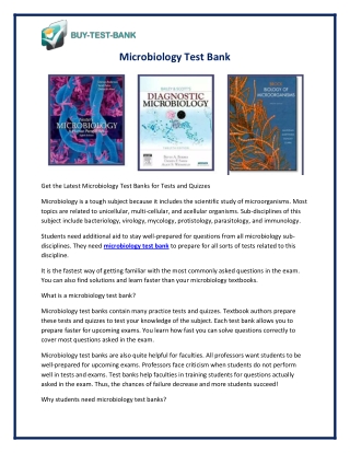 Microbiology Test Bank